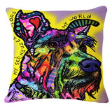 Cartoon Style Colorful Dog Printed Pattern Throw Pillow Home Decor