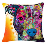 Cartoon Style Colorful Dog Printed Pattern Throw Pillow Home Decor