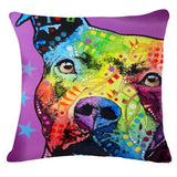 Cartoon Style Colorful Dog Printed Pattern Throw Pillow Home Decor