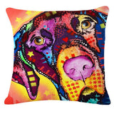 Cartoon Style Colorful Dog Printed Pattern Throw Pillow Home Decor