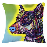 Cartoon Style Colorful Dog Printed Pattern Throw Pillow Home Decor