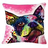 Cartoon Style Colorful Dog Printed Pattern Throw Pillow Home Decor