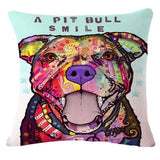 Cartoon Style Colorful Dog Printed Pattern Throw Pillow Home Decor