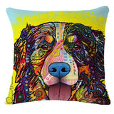 Cartoon Style Colorful Dog Printed Pattern Throw Pillow Home Decor