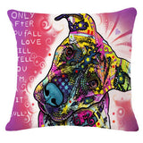 Cartoon Style Colorful Dog Printed Pattern Throw Pillow Home Decor