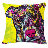 Cartoon Style Colorful Dog Printed Pattern Throw Pillow Home Decor