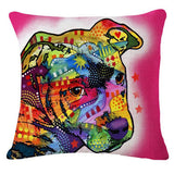 Cartoon Style Colorful Dog Printed Pattern Throw Pillow Home Decor