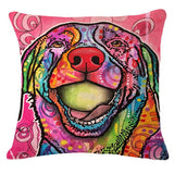Cartoon Style Colorful Dog Printed Pattern Throw Pillow Home Decor