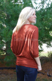 Rust Dolman Boatneck Top