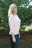 Peach Dolman Boatneck Top