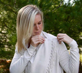 Vanilla Fringe Cape Wrap Cardigan