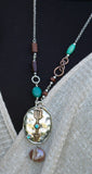 Bohemian style Arrowhead Ornate Necklace with earrings